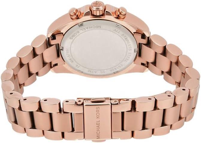 imageMichael Kors Bradshaw Womens Watch Stainless Steel Chronograph Watch for Women with Steel or Leather Band36MM Rose Gold