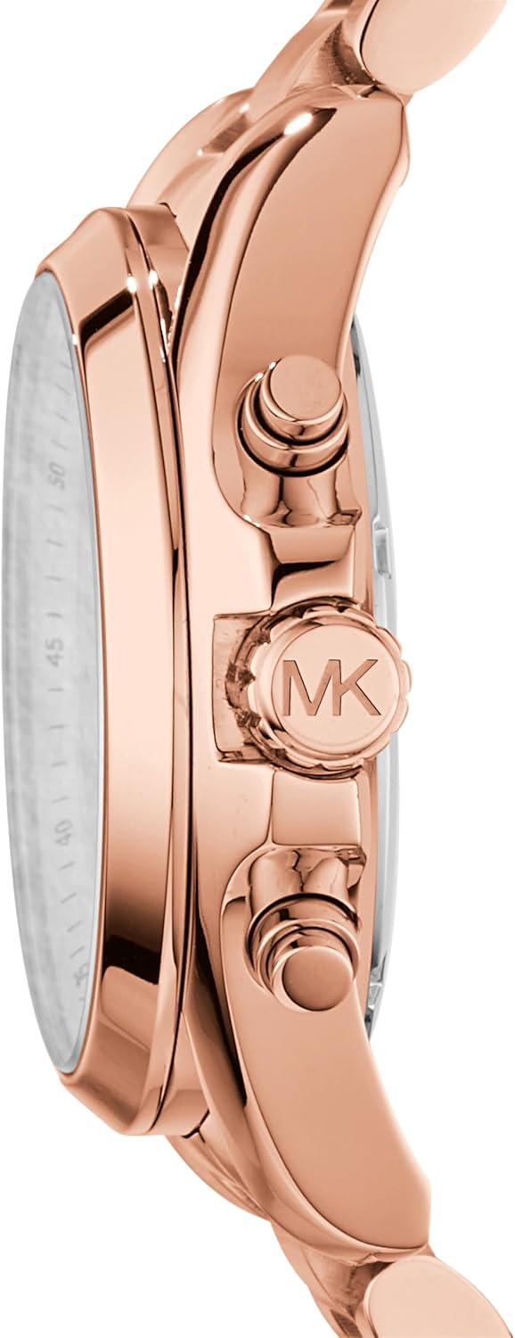 imageMichael Kors Bradshaw Womens Watch Stainless Steel Chronograph Watch for Women with Steel or Leather BandRose Gold Tone