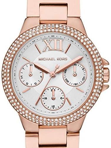 imageMichael Kors Mini Camille Womens Watch Stainless Steel Watch for Women with Steel or Leather BandRose Gold
