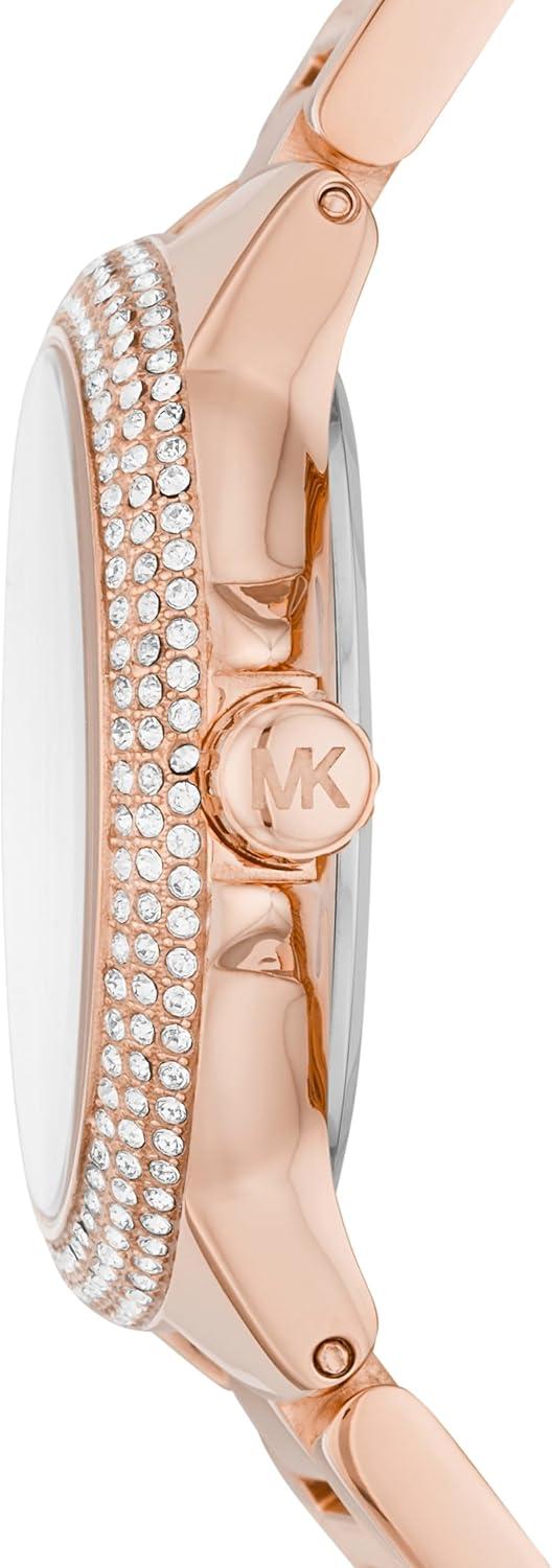 imageMichael Kors Mini Camille Womens Watch Stainless Steel Watch for Women with Steel or Leather BandRose Gold