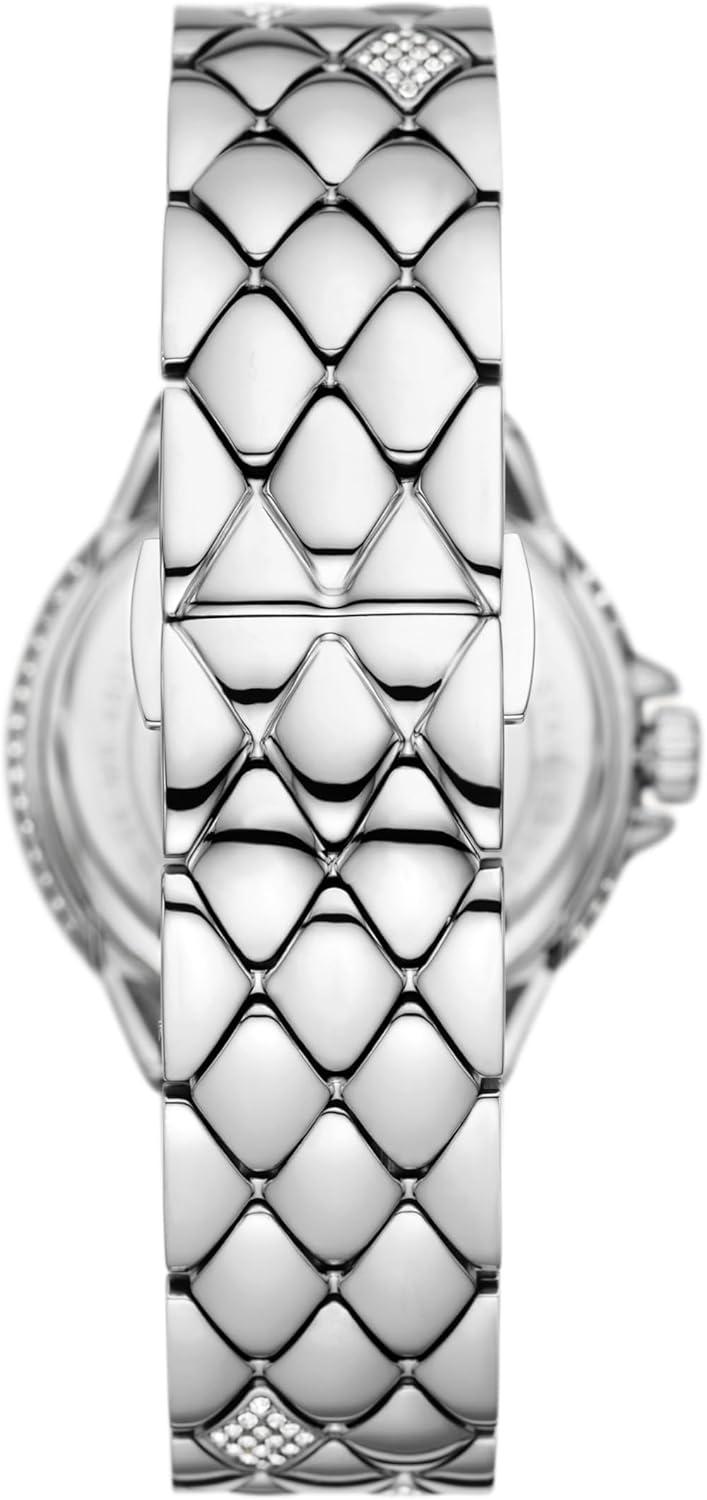 imageMichael Kors Mini Camille Womens Watch Stainless Steel Watch for Women with Steel or Leather BandSilver Pave Quilt