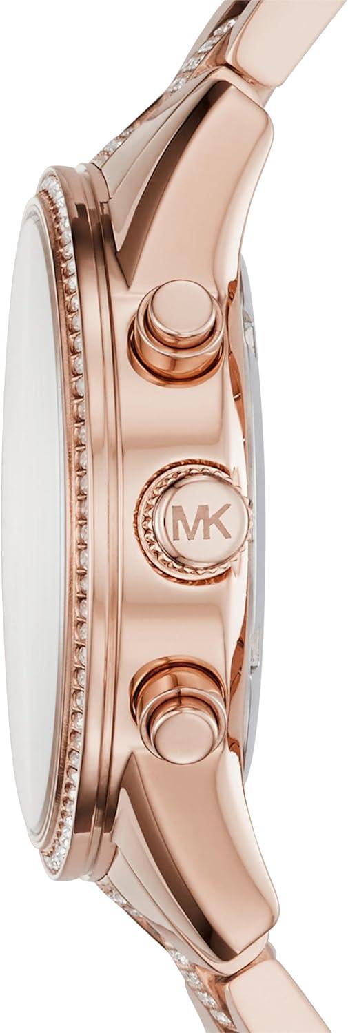 imageMichael Kors Ritz Womens Watch Stainless Steel and Pav Crystal Watch for WomenRose Gold