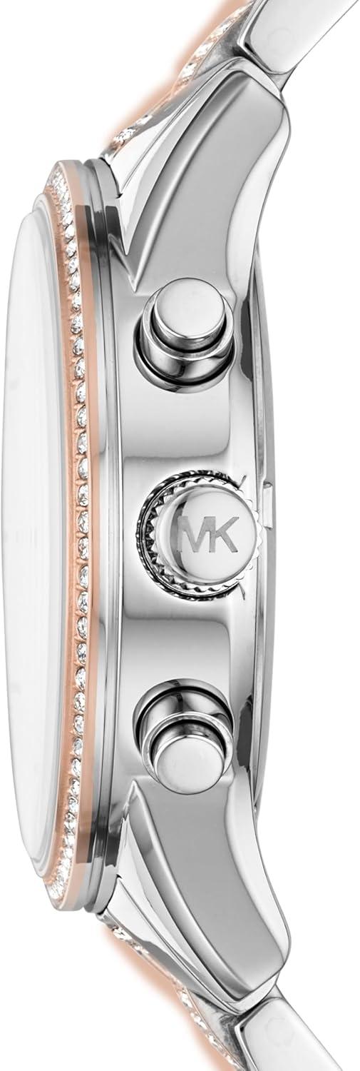imageMichael Kors Ritz Womens Watch Stainless Steel and Pav Crystal Watch for WomenSilverRose Gold