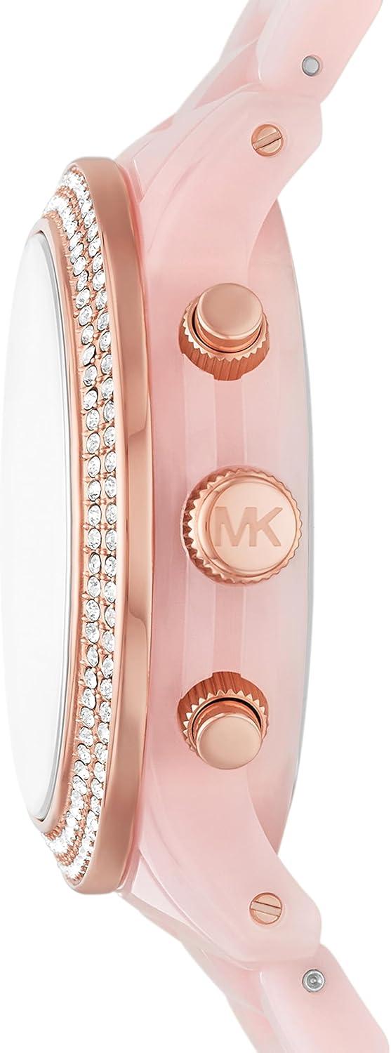 imageMichael Kors Runway Womens Watch Stainless Steel Watch for Women with Steel Ceramic or Silicone BandBlush Pink