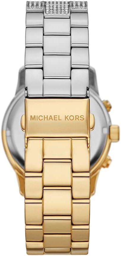 imageMichael Kors Runway Womens Watch Stainless Steel Watch for Women with Steel Ceramic or Silicone BandGold  Silver