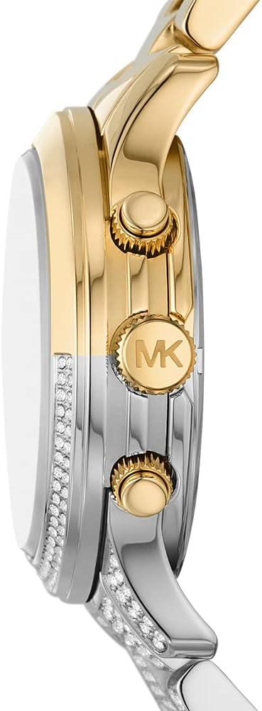 imageMichael Kors Runway Womens Watch Stainless Steel Watch for Women with Steel Ceramic or Silicone BandGold  Silver