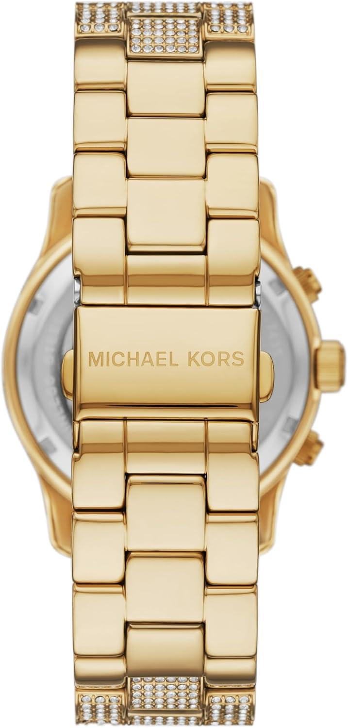 imageMichael Kors Runway Womens Watch Stainless Steel Watch for Women with Steel Ceramic or Silicone BandGold Pav