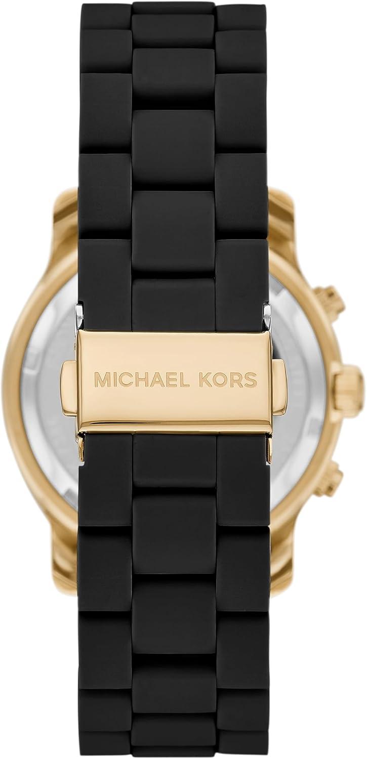imageMichael Kors Runway Womens Watch Stainless Steel Watch for Women with Steel Ceramic or Silicone BandGoldBlack
