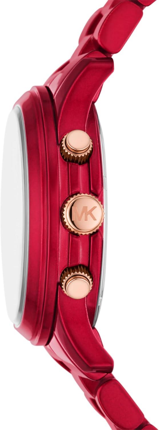 imageMichael Kors Runway Womens Watch Stainless Steel Watch for Women with Steel Ceramic or Silicone BandRed