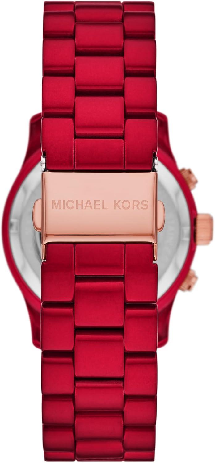 imageMichael Kors Runway Womens Watch Stainless Steel Watch for Women with Steel Ceramic or Silicone BandRed
