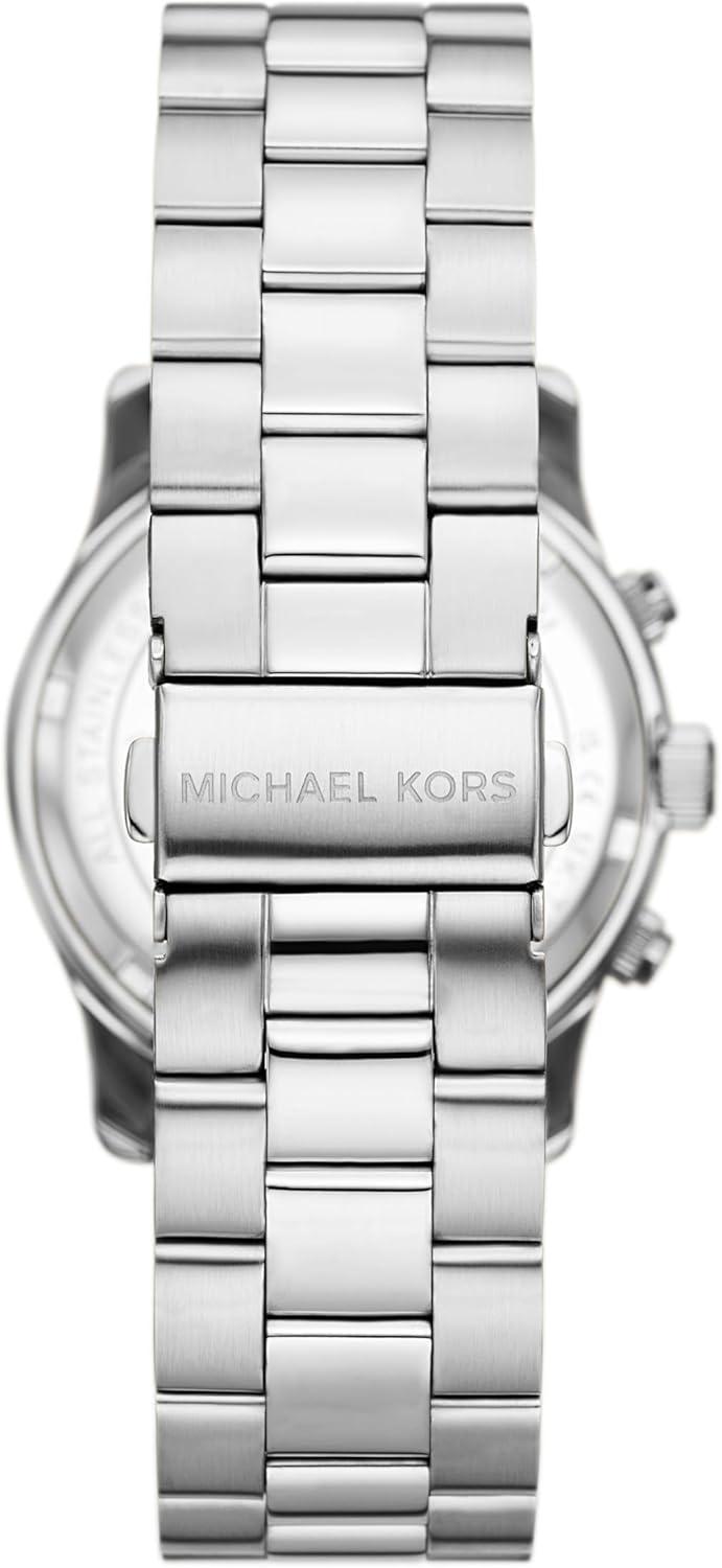 imageMichael Kors Runway Womens Watch Stainless Steel Watch for Women with Steel Ceramic or Silicone BandSilver