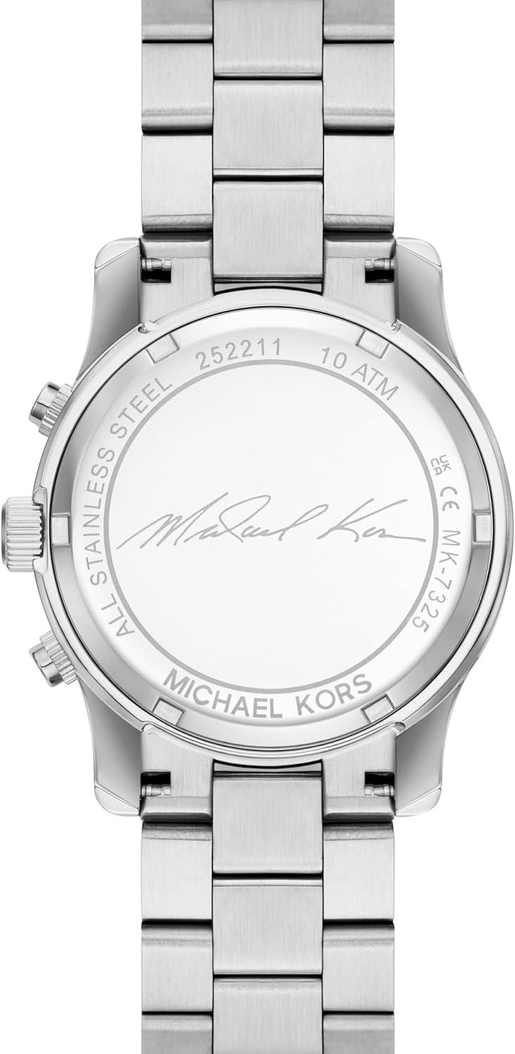 imageMichael Kors Runway Womens Watch Stainless Steel Watch for Women with Steel Ceramic or Silicone BandSilver
