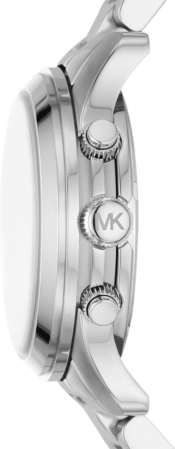 imageMichael Kors Runway Womens Watch Stainless Steel Watch for Women with Steel Ceramic or Silicone BandSilver