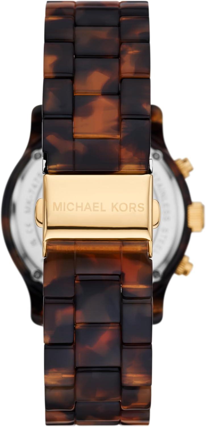 imageMichael Kors Runway Womens Watch Stainless Steel Watch for Women with Steel Ceramic or Silicone BandTortoise Acetate