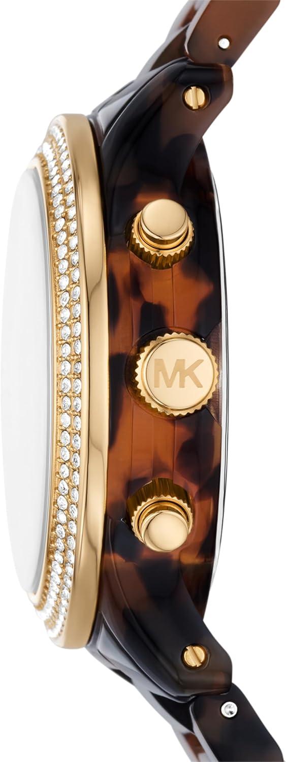 imageMichael Kors Runway Womens Watch Stainless Steel Watch for Women with Steel Ceramic or Silicone BandTortoise Acetate