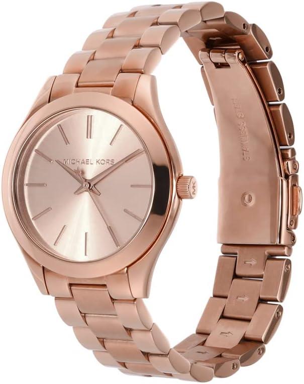 imageMichael Kors Slim Runway Womens Watch Stainless Steel Bracelet Watch for Women33MM Rose Gold