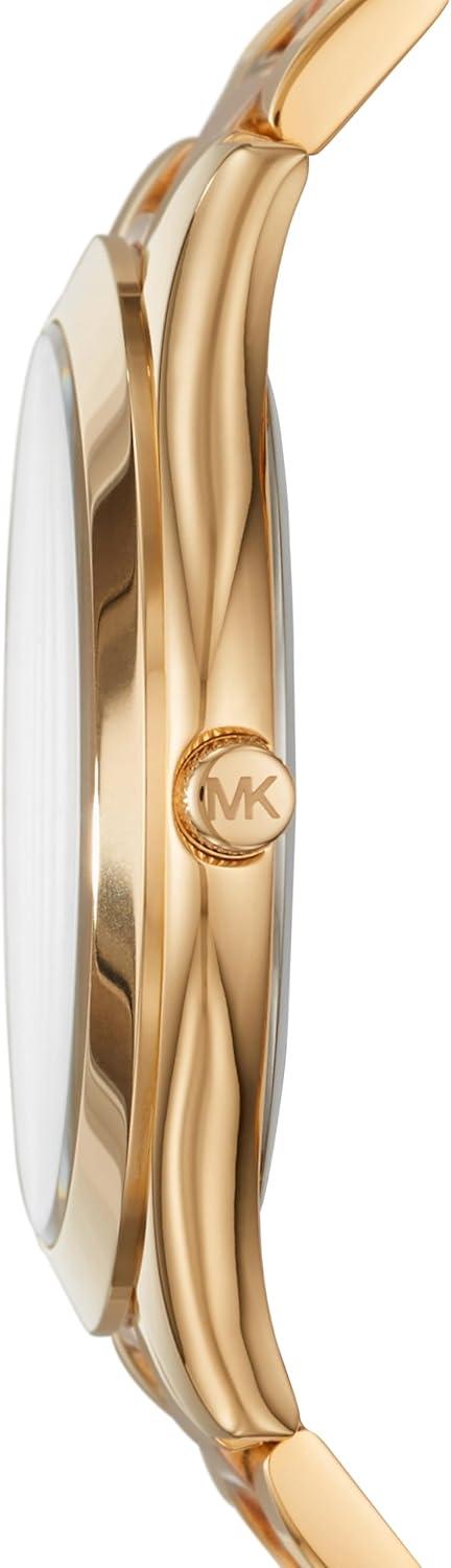 imageMichael Kors Slim Runway Womens Watch Stainless Steel Bracelet Watch for WomenGoldPink