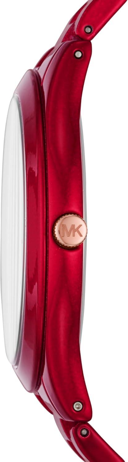 imageMichael Kors Slim Runway Womens Watch Stainless Steel Bracelet Watch for WomenRed Sunray