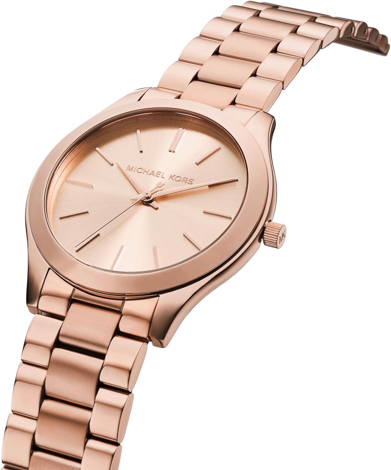 imageMichael Kors Slim Runway Womens Watch Stainless Steel Bracelet Watch for WomenRose Gold