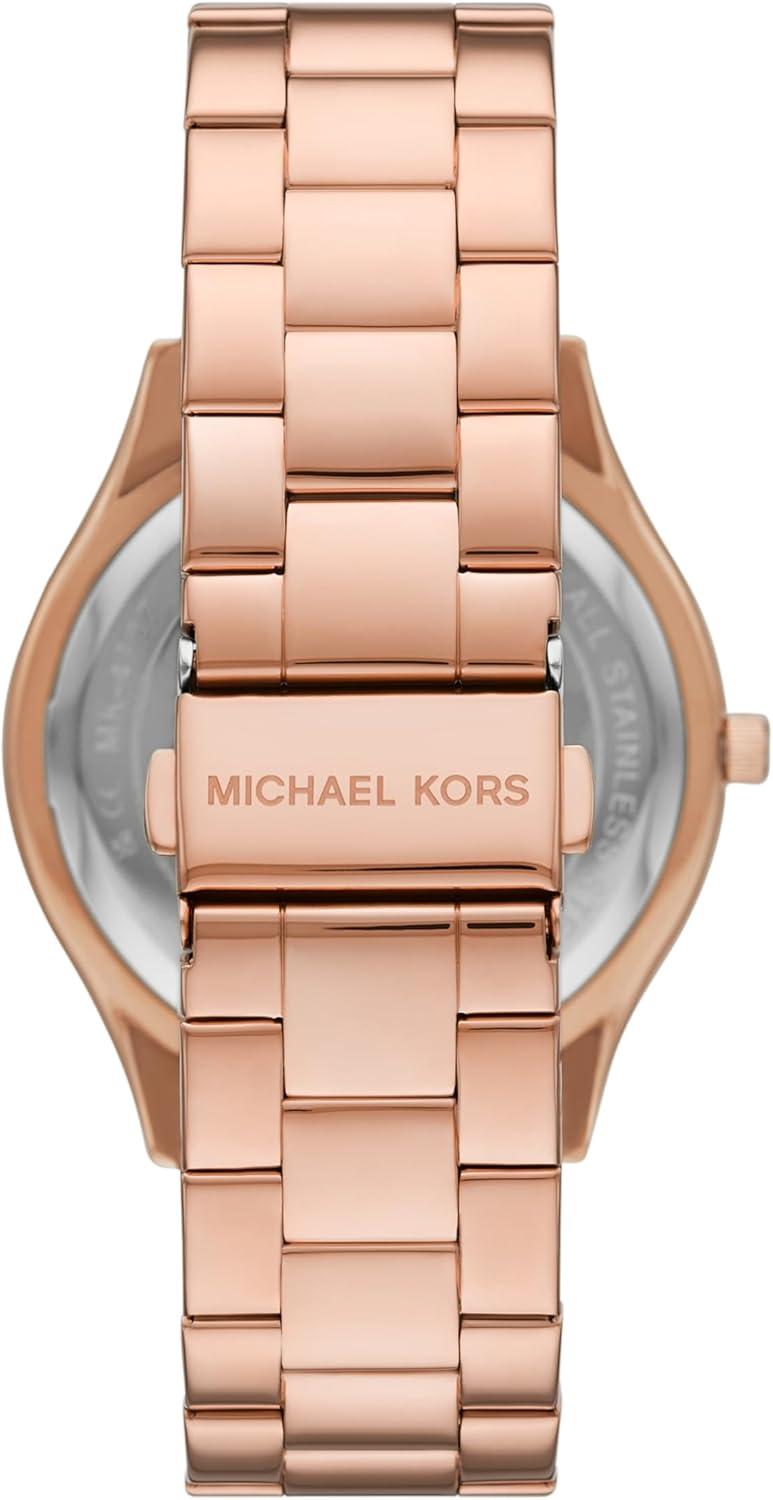 imageMichael Kors Slim Runway Womens Watch Stainless Steel Bracelet Watch for WomenRose Gold Logo