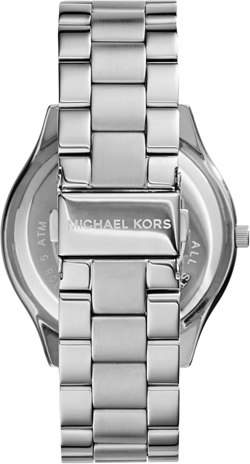 imageMichael Kors Slim Runway Womens Watch Stainless Steel Bracelet Watch for WomenSilver Sunray