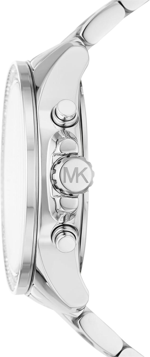 imageMichael Kors Wren Womens Watch Stainless Steel and Pav Crystal Watch for WomenSilver Pave Bezel
