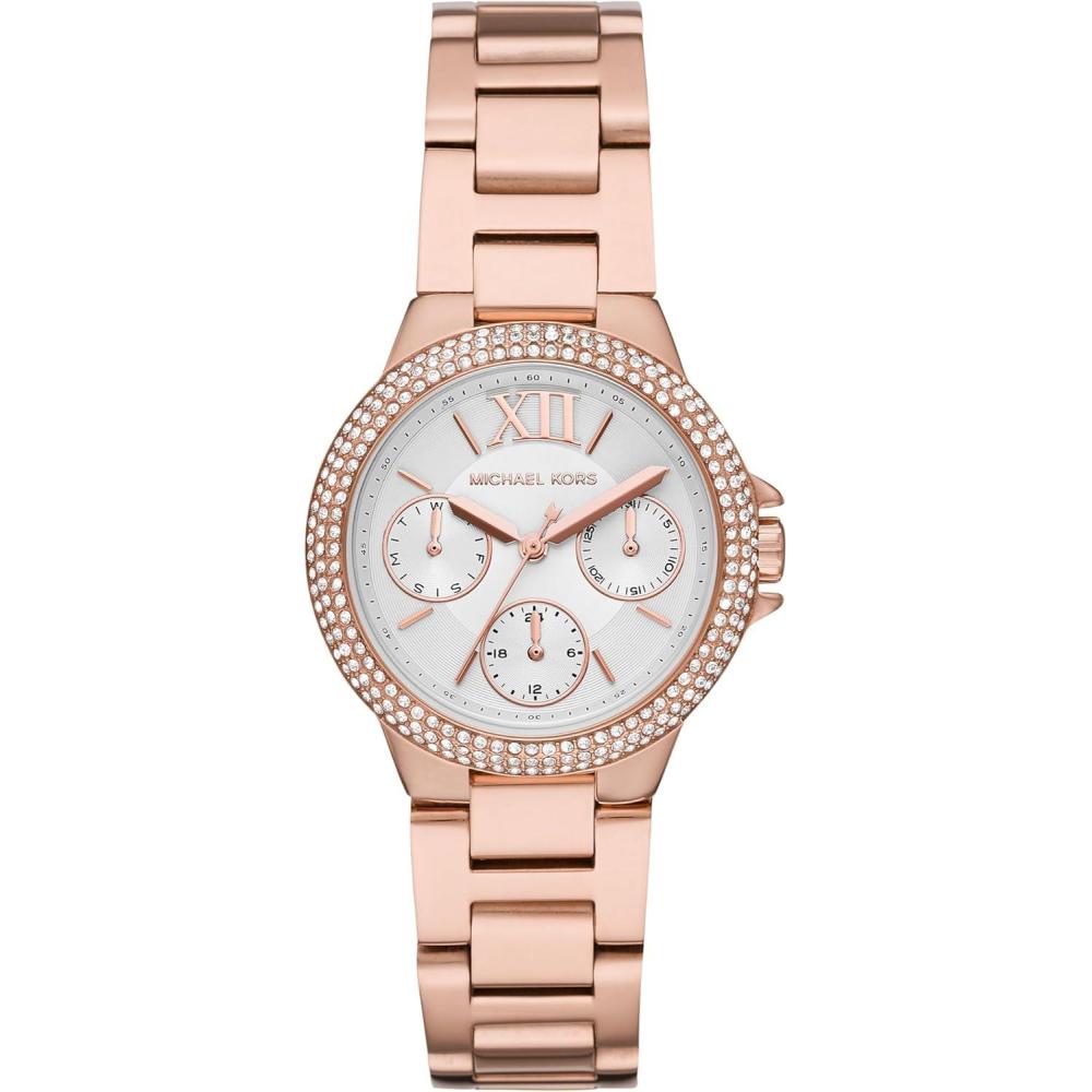 imageMichael Kors Mini Camille Womens Watch Stainless Steel Watch for Women with Steel or Leather BandRose Gold