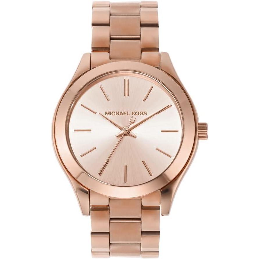 imageMichael Kors Slim Runway Womens Watch Stainless Steel Bracelet Watch for Women33MM Rose Gold