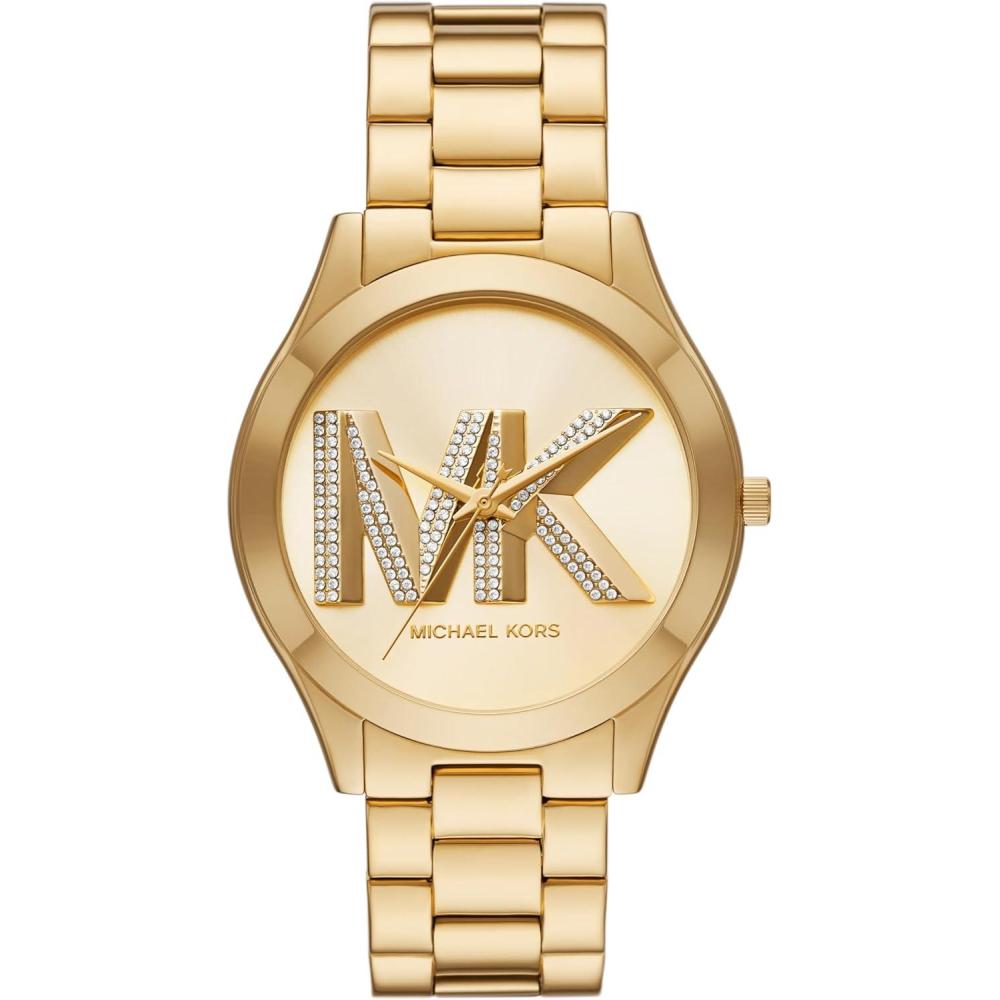 imageMichael Kors Slim Runway Womens Watch Stainless Steel Bracelet Watch for WomenGold Logo