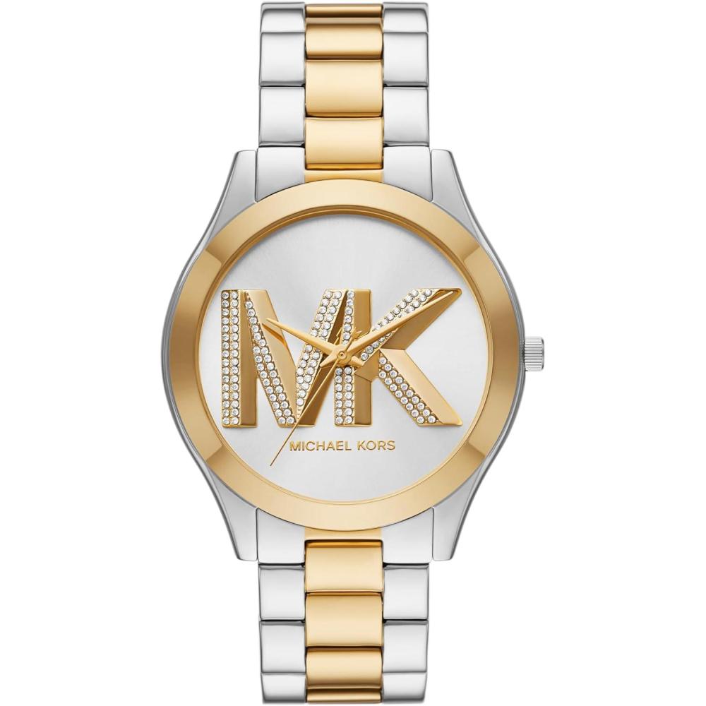 imageMichael Kors Slim Runway Womens Watch Stainless Steel Bracelet Watch for WomenTwo Tone Logo