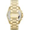 imageMichael Kors Bradshaw Womens Watch Stainless Steel Chronograph Watch for Women with Steel or Leather BandGoldBlack Dial