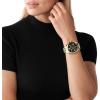 imageMichael Kors Bradshaw Womens Watch Stainless Steel Chronograph Watch for Women with Steel or Leather BandGoldBlack Dial