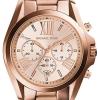 imageMichael Kors Bradshaw Womens Watch Stainless Steel Chronograph Watch for Women with Steel or Leather BandRose Gold Tone