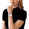 imageMichael Kors Mini Camille Womens Watch Stainless Steel Watch for Women with Steel or Leather BandSilver Pave Quilt