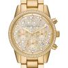 imageMichael Kors Ritz Womens Watch Stainless Steel and Pav Crystal Watch for WomenGold Glitz Dial