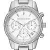 imageMichael Kors Ritz Womens Watch Stainless Steel and Pav Crystal Watch for WomenSilver37mm