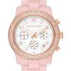 imageMichael Kors Runway Womens Watch Stainless Steel Watch for Women with Steel Ceramic or Silicone BandBlush Pink