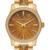 imageMichael Kors Runway Womens Watch Stainless Steel Watch for Women with Steel Ceramic or Silicone BandGoldYellow