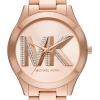 imageMichael Kors Slim Runway Womens Watch Stainless Steel Bracelet Watch for WomenRose Gold Logo