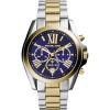 imageMichael Kors Bradshaw Womens Watch Stainless Steel Chronograph Watch for Women with Steel or Leather BandSilverGoldBlue Dial
