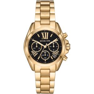 imageMichael Kors Bradshaw Womens Watch Stainless Steel Chronograph Watch for Women with Steel or Leather Band36MM GoldBlack