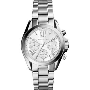 imageMichael Kors Bradshaw Womens Watch Stainless Steel Chronograph Watch for Women with Steel or Leather Band36MM Silver