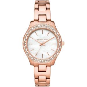 imageMichael Kors Liliane Womens Watch Stainless Steel and Pav Crystal Watch for WomenRose Gold