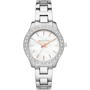 imageMichael Kors Liliane Womens Watch Stainless Steel and Pav Crystal Watch for WomenSilver