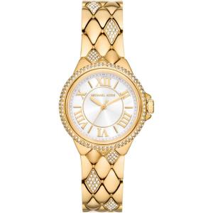 imageMichael Kors Mini Camille Womens Watch Stainless Steel Watch for Women with Steel or Leather BandGold Pave Quilt