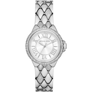 imageMichael Kors Mini Camille Womens Watch Stainless Steel Watch for Women with Steel or Leather BandSilver Pave Quilt