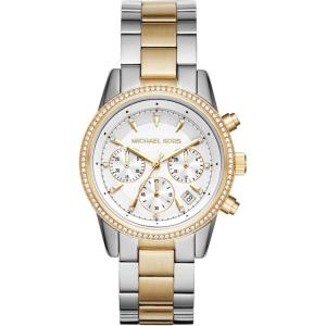 imageMichael Kors Ritz Womens Watch Stainless Steel and Pav Crystal Watch for WomenSilverGold
