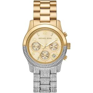 imageMichael Kors Runway Womens Watch Stainless Steel Watch for Women with Steel Ceramic or Silicone BandGold  Silver
