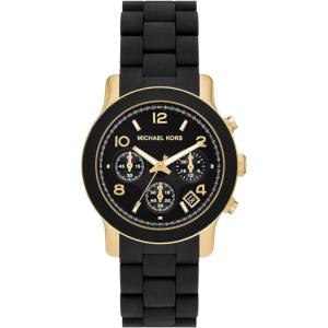 imageMichael Kors Runway Womens Watch Stainless Steel Watch for Women with Steel Ceramic or Silicone BandGoldBlack