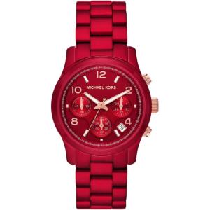 imageMichael Kors Runway Womens Watch Stainless Steel Watch for Women with Steel Ceramic or Silicone BandRed